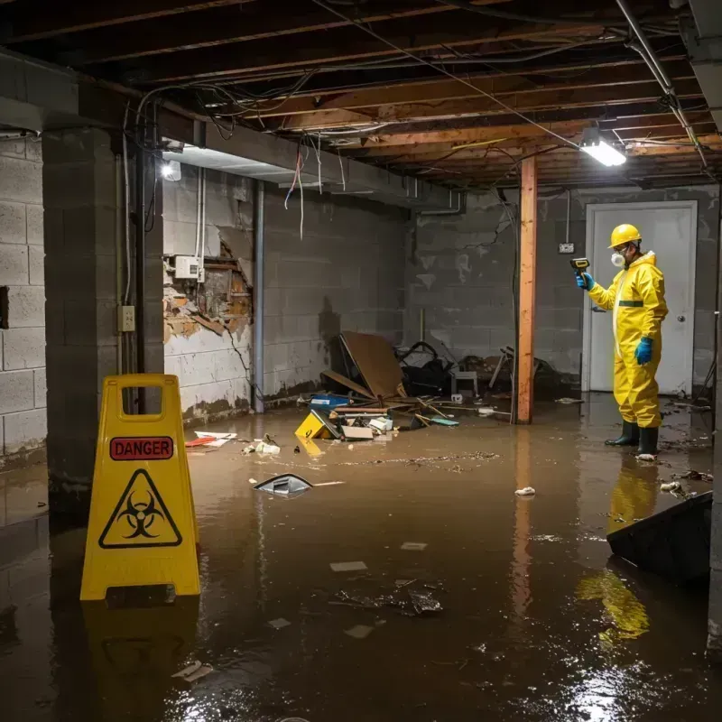 Flooded Basement Electrical Hazard in Sumiton, AL Property