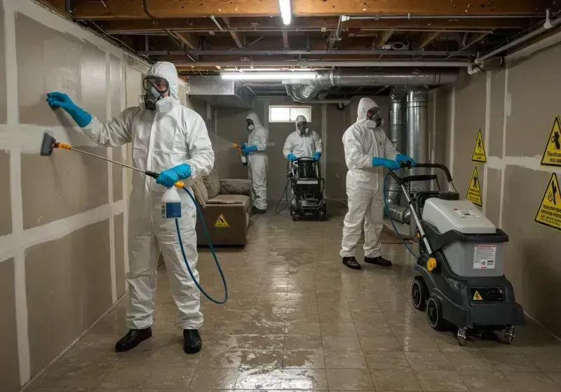 Basement Moisture Removal and Structural Drying process in Sumiton, AL